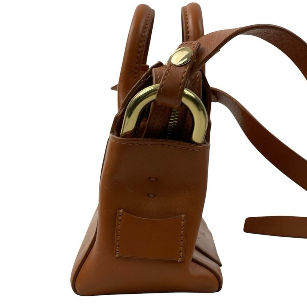 J.Crew Harper Women's Brown Leather Crossbody Purse Mini Stachel Handbag OS - Picture 3 of 6